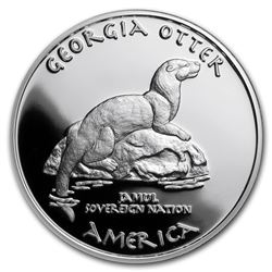 2017 1 oz Silver Proof State Dollars Cherokee Georgia Otter