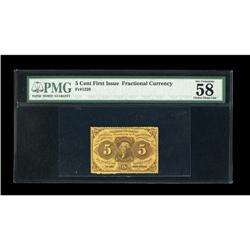 Fr. 1228 5c First Issue PMG Choice About Unc 58. Fr. 1228 5c First Issue PMG Choice About Unc 58.