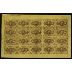 Fr. 1230 5c First Issue Complete Sheet of Twenty New. Fr. 1230 5c First Issue Complete Sheet of Twen