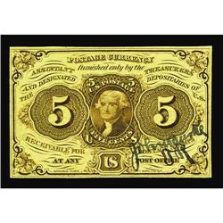 Fr. 1231SP 5¢ First Issue Courtesy Autograph Gem New. Fr. 1231SP 5¢ First Issue Courtesy Autograph G