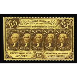 Fr. 1279 25c First Issue Gem New. The perforated margin Fr. 1279 25c First Issue Gem New.