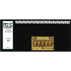 Fr. 1279 25¢ First Issue PCGS 63. The perfs are a littl Fr. 1279 25¢ First Issue PCGS 63.