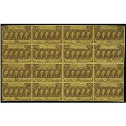 Fr. 1281 25c First Issue Full Sheet of Sixteen Gem New. Fr. 1281 25c First Issue Full Sheet of Sixte