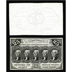 Milton 1DP25F.1 and 1DP25R.1 25¢ 1st Issue Trial-Color Milton 1DP25F.1 and 1DP25R.1 25¢ First Issue 