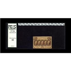 Fr. 1282 25c First Issue PCGS Choice About New 55. Fr. 1282 25c First Issue PCGS Choice About New 55