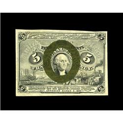 Fr. 1232 5c Second Issue Extremely Fine-About New. Fr. 1232 5c Second Issue Extremely Fine-About New