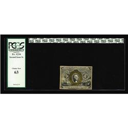 Fr. 1234 5c Second Issue PCGS Choice New 63. Fr. 1234 5c Second Issue PCGS Choice New 63.