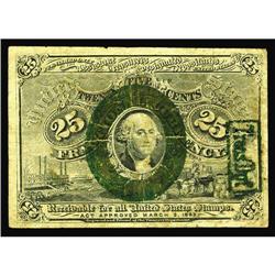 Fr. 1283 Milton 2R25.1c 25¢ Second Issue Treasury Recta Fr. 1283 Milton 2R25.1c 25¢ Second Issue Tre
