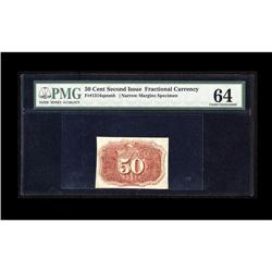 Fr. 1314SP Narrow Margin Back 50c Second Issue PMG Choi Fr. 1314SP Narrow Margin Back 50c Second Iss