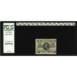 Fr. 1238 5c Third Issue PCGS Very Choice New 64PPQ. Fr. 1238 5c Third Issue PCGS Very Choice New 64P