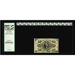Fr. 1252 10c Third Issue PCGS Gem New 65PPQ. This Red B Fr. 1252 10c Third Issue PCGS Gem New 65PPQ.