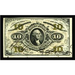 Fr. 1254 10¢ Third Issue Very Choice New. Offset smears Fr. 1254 10¢ Third Issue Very Choice New.