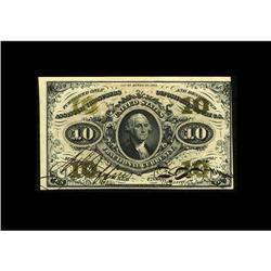 Fr. 1254 10c Third Issue Choice About New. Two corner b Fr. 1254 10c Third Issue Choice About New.