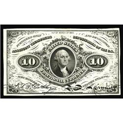 Milton 3S10F.2c 10¢ Third Issue Proof Choice New. A bea Milton 3S10F.2c 10¢ Third Issue Proof Choice