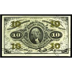 Fr. 1255 10c Third Issue Choice About New. Fr. 1255 10c Third Issue Choice About New.