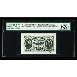 Fr. 1272SP 15¢ Third Issue PMG Choice Uncirculated 63. Fr. 1272SP 15¢ Third Issue PMG Choice Uncircu