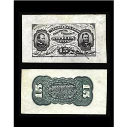 Fr. 1272SP 15c Third Issue Wide Margin Pair Very Choice Fr. 1272SP 15c Third Issue Wide Margin Pair 