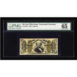 Fr. 1325 50¢ Third Issue Spinner PMG Gem Uncirculated 6 Fr. 1325 50¢ Third Issue Spinner PMG Gem Unc