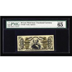 Fr. 1328 50¢ Third Issue Spinner PMG Gem Uncirculated 6 Fr. 1328 50¢ Third Issue Spinner PMG Gem Unc