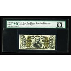 Fr. 1331 50c Third Issue Spinner PMG Choice Uncirculate Fr. 1331 50c Third Issue Spinner PMG Choice 