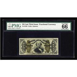 Fr. 1339 50c Third Issue Spinner Type II PMG Gem Uncirc Fr. 1339 50c Third Issue Spinner Type II PMG