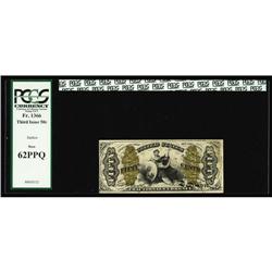 Fr. 1366 50c Third Issue Justice PCGS New 62PPQ. This J Fr. 1366 50c Third Issue Justice PCGS New 62