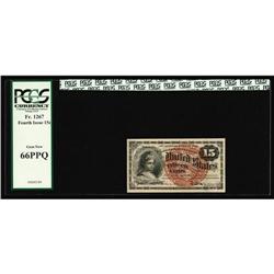 Fr. 1267 15c Fourth Issue PCGS Gem New 66PPQ. What more Fr. 1267 15c Fourth Issue PCGS Gem New 66PPQ