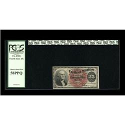 Fr. 1301 25c Fourth Issue PCGS Choice About New 58PPQ. Fr. 1301 25c Fourth Issue PCGS Choice About N