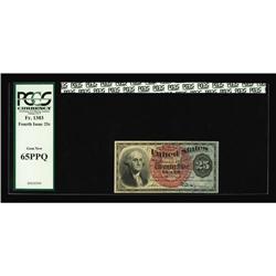 Fr. 1303 25c Fourth Issue PCGS Gem New 65PPQ. The color Fr. 1303 25c Fourth Issue PCGS Gem New 65PPQ