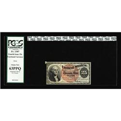 Fr. 1307 25¢ Fourth Issue Butterfly Corner PCGS Choice Fr. 1307 25¢ Fourth Issue Butterfly Corner PC
