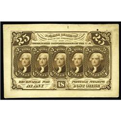 Milton 1E25F.1c 25¢ First Issue Essay Choice About New. Milton 1E25F.1c 25¢ First Issue Essay Choice