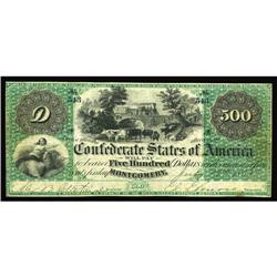 T2 $500 1861. Montgomery $500. T2 $500 1861.