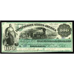 T3 $100 1861. Fully original Montgomery $100. Ch CU T3 $100 1861.