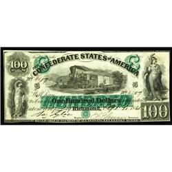 T5 $100 1861. Choice Crisp Uncirculated. T5 $100 1861.