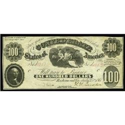 T7 $100 1861. Crisp Uncirculated. T7 $100 1861.