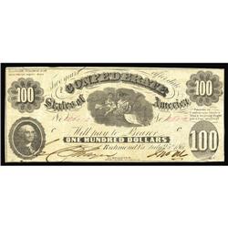 T7 $100 1861. Very Fine. T7 $100 1861.