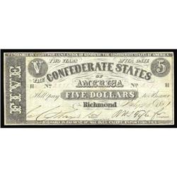 T12 $5 1861. Very Fine. T12 $5 1861.