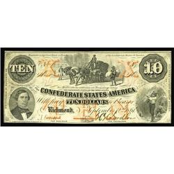 T23 $10 1861. This lovely mid-grade note. F-VF T23 $10 1861.