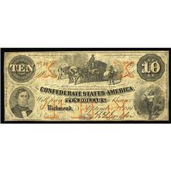 T23 $10 1861. Fine. T23 $10 1861.