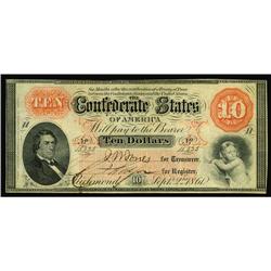 T24 $10 1861. Choice About Uncirculated. T24 $10 1861.