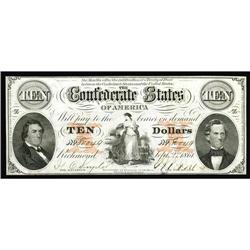 T26 $10 1861. Nice margins and a small moisture spot al T26 $10 1861.