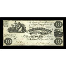 T28 $10 1861. Light handling graces this bright $10. Ex T28 $10 1861.