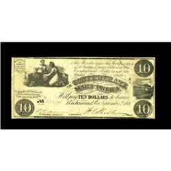 T28 $10 1861. Dark printing and clean white paper makes T28 $10 1861.