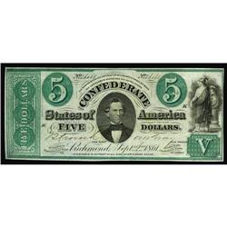 T33 $5 1861. Choice Crisp Uncirculated. T33 $5 1861.