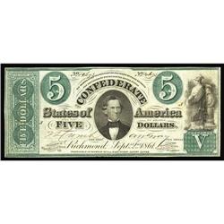 T33 $5 1861. This cut cancelled variety has endured eve T33 $5 1861.