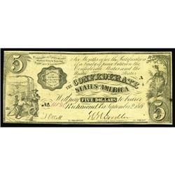 T35 $5 1861. The heralded "Indian Princess" note. Fine T35 $5 1861.