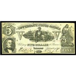 T37 $5 1861. Very Fine. T37 $5 1861.