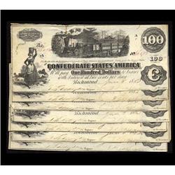 T40 $100 1862 Seven Consecutive Examples. These seven a T40 $100 1862 Seven Consecutive Examples.