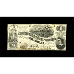 T44 $1 1862. A corner fold is spotted on this example t T44 $1 1862.