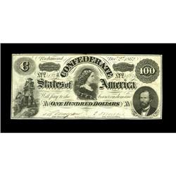 T49 $100 1862. Even circulation with light folds are fo T49 $100 1862.